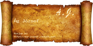 Ág József névjegykártya